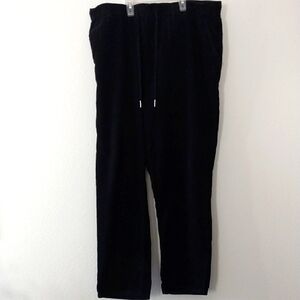 Asos Women's Classox Black Courdoroy Elaztic Waistband Pants Size 3XL